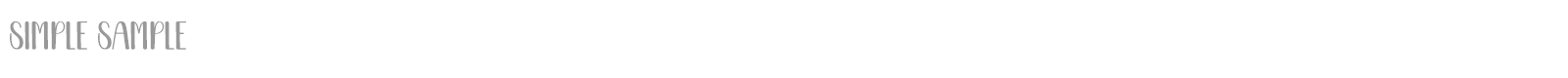 Simple Sample font preview